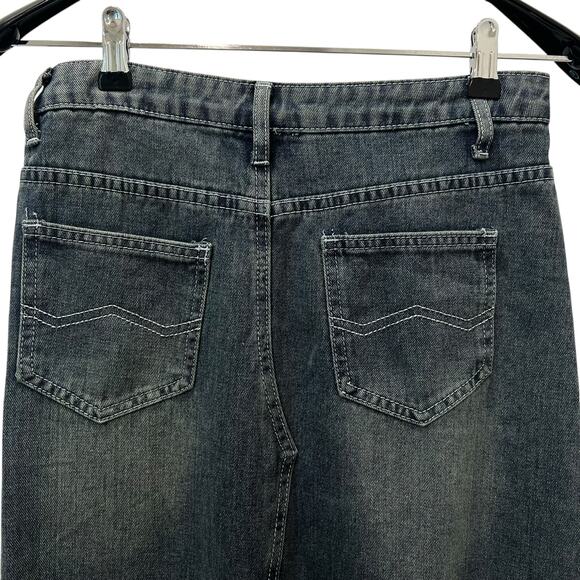 Fashion Jeans A-Line Midi Blue Demin Skirt Y2K 90s Boho Hippie Small - Picture 7 of 9